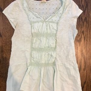 Anthropologie Mint Green Blouse